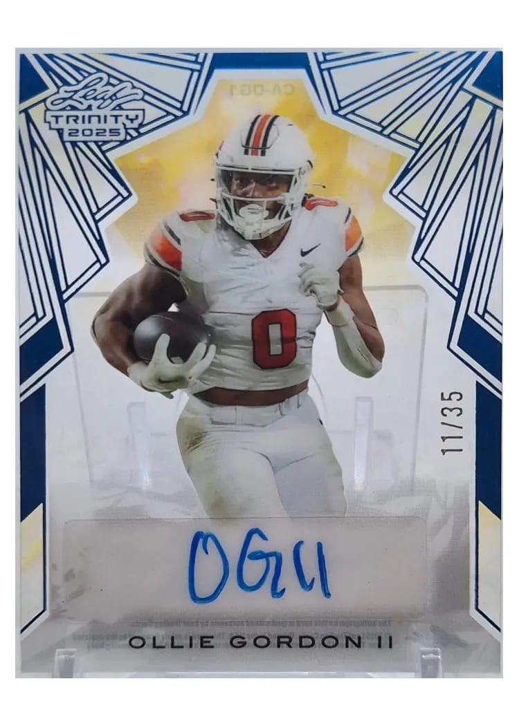 2025 Leaf Trinity Clear Autograph Ollie Gordon II #CA-OG1 card