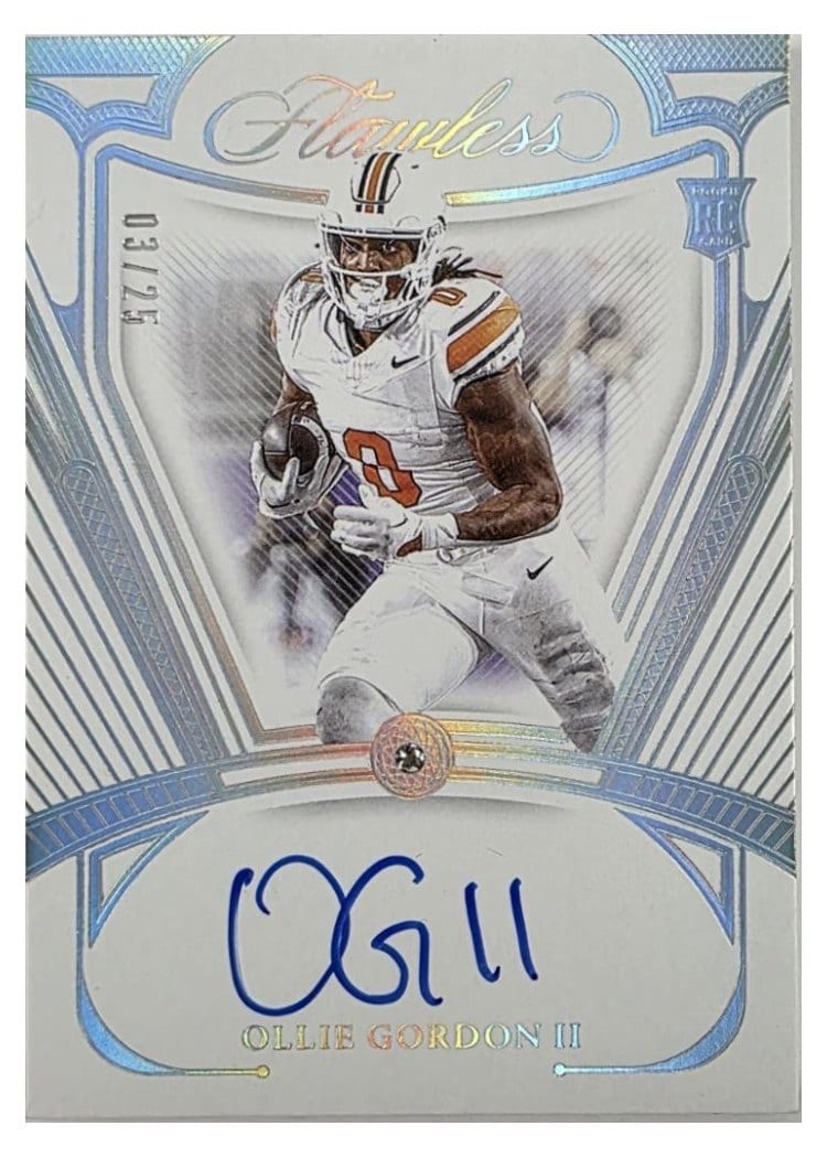2025 Panini National Treasures Collegiate Flawless Rookie Gem Signatures Ollie Gordon II #13 card