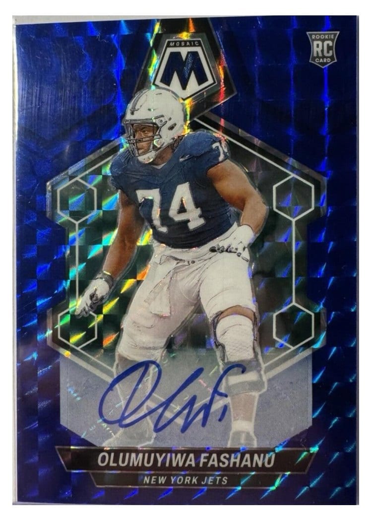 2024 Panini Mosaic Base Set Olumuyiwa Fashanu Autograph Blue #311 card