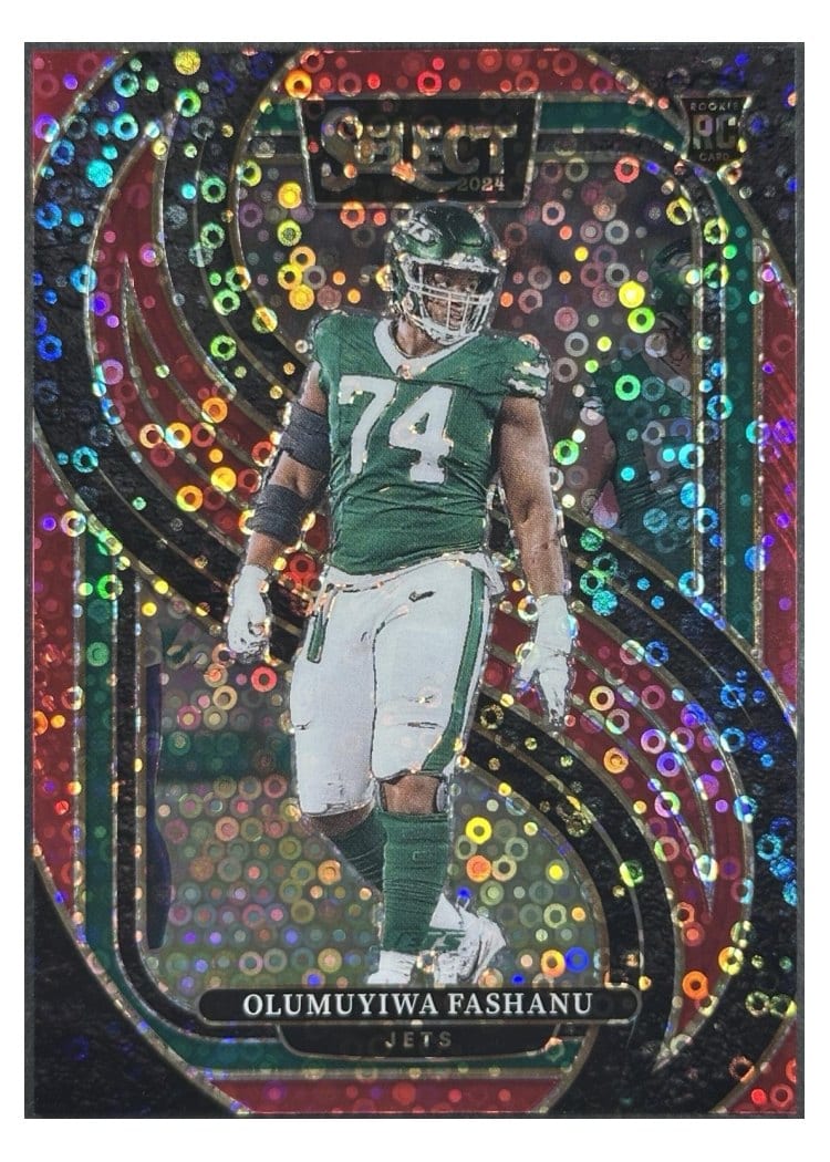 2024 Panini Select Base Set Olumuyiwa Fashanu Red Disco Prizm #192 card