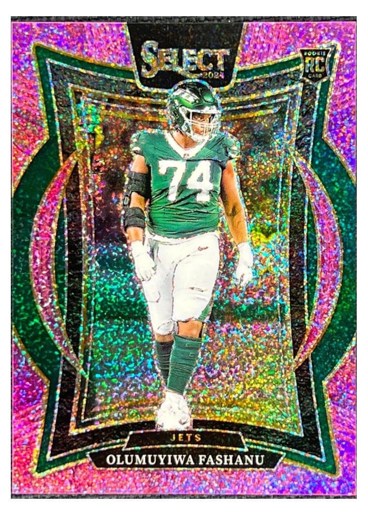 2024 Panini Select Base Set Olumuyiwa Fashanu Pink Glitter Prizm #66 card