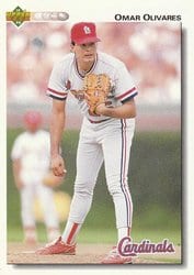 1992 Upper Deck Base Set Omar Olivares #478 card