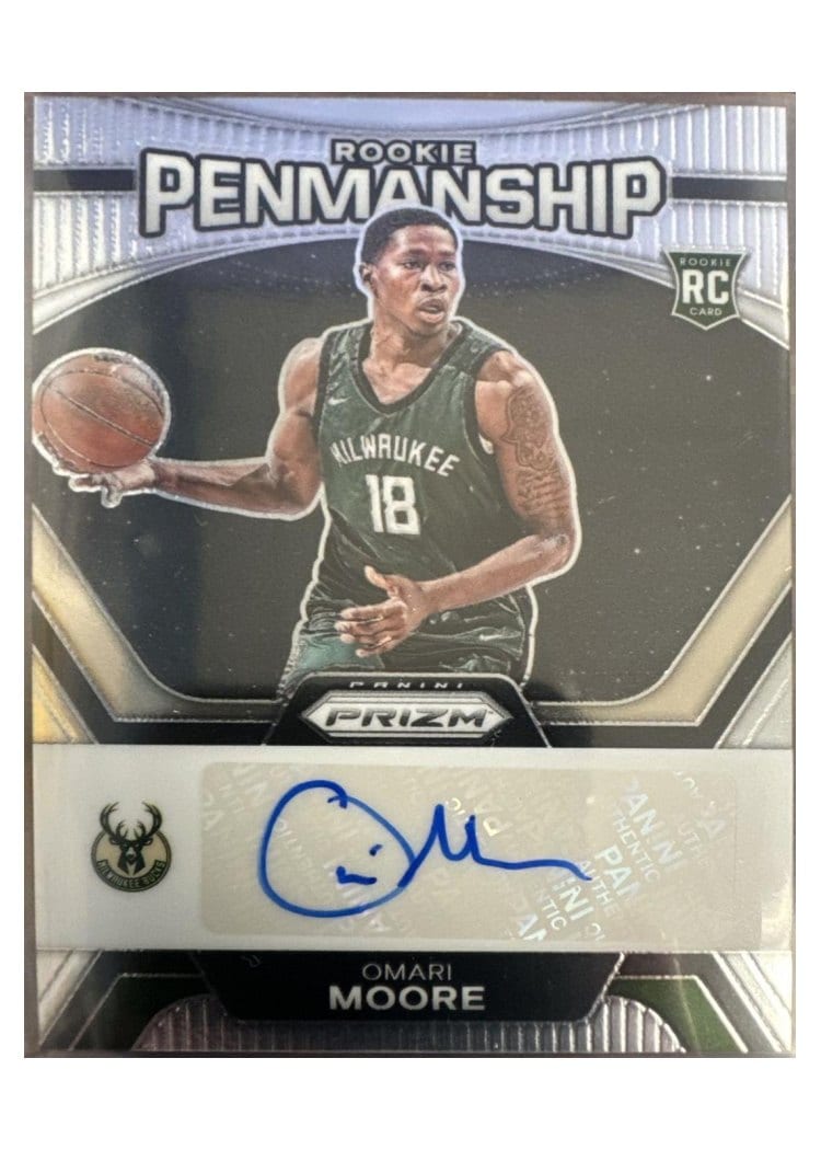 2023-24 Panini Prizm Rookie Penmanship Omari Moore #RP-OMM card