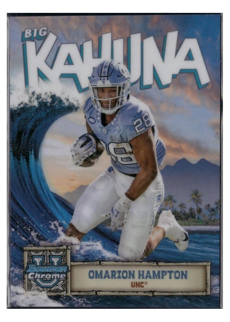 2024 Bowman University Chrome The Big Kahuna Set Omarion Hampton #BK-4 card