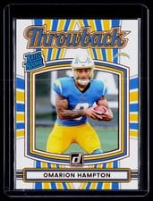 2025 Donruss Rated Rookie Throwback Omarion Hampton #14 card