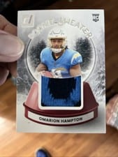 2025 Donruss Rookie Holiday Sweater Omarion Hampton #SWE-OHN card