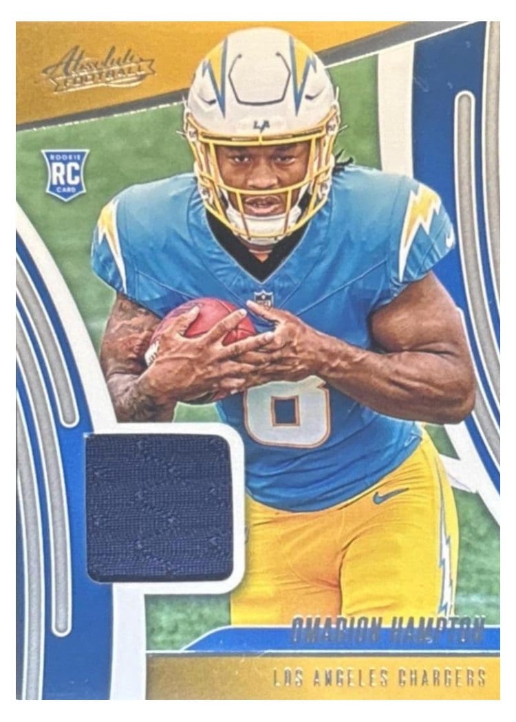 2025 Panini Absolute Absolute Rookie Materials Omarion Hampton #ARM-OHN card