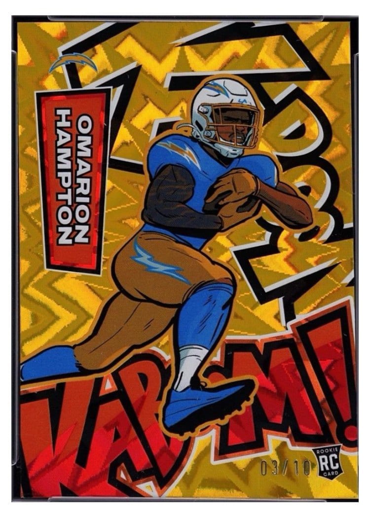 2025 Panini Absolute Kaboom! Vertical Omarion Hampton #39 card