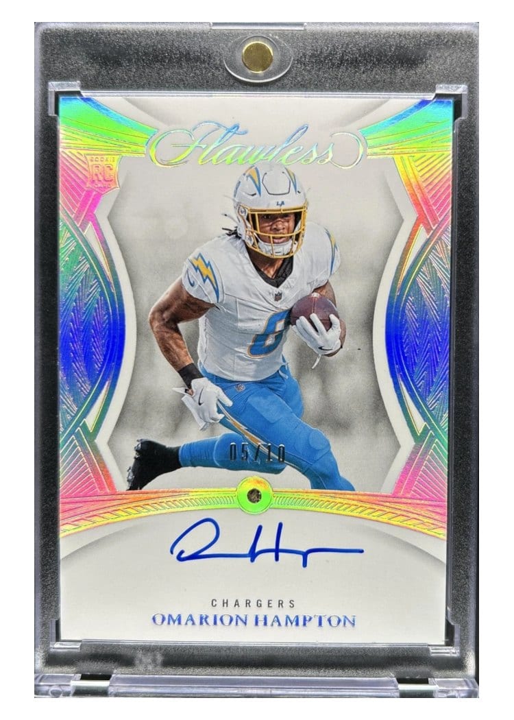 2025 Panini Flawless Rookie Gems Signatures Omarion Hampton #12 card