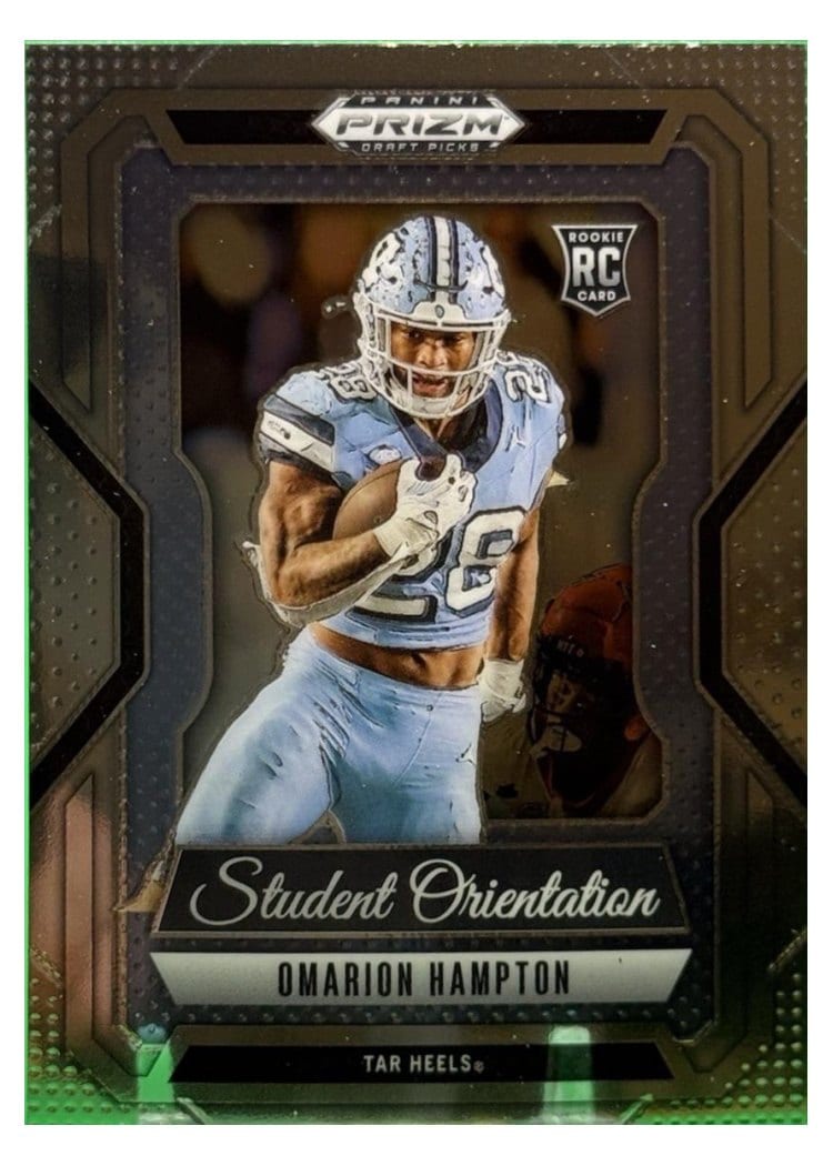 2025 Panini Prizm Draft Picks Student Orientation Omarion Hampton #13 card
