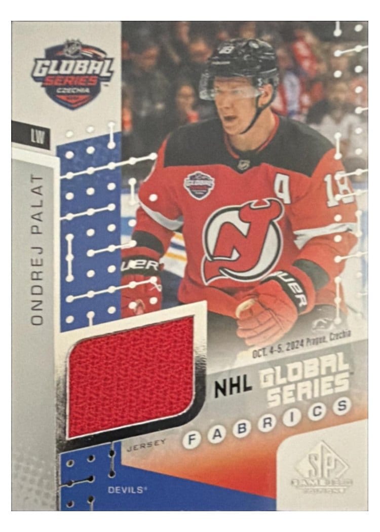 2025-26 SP Game Used 2024 Global Series Devils vs. Sabres Fabrics Ondrej Palat #GSF1-3 card