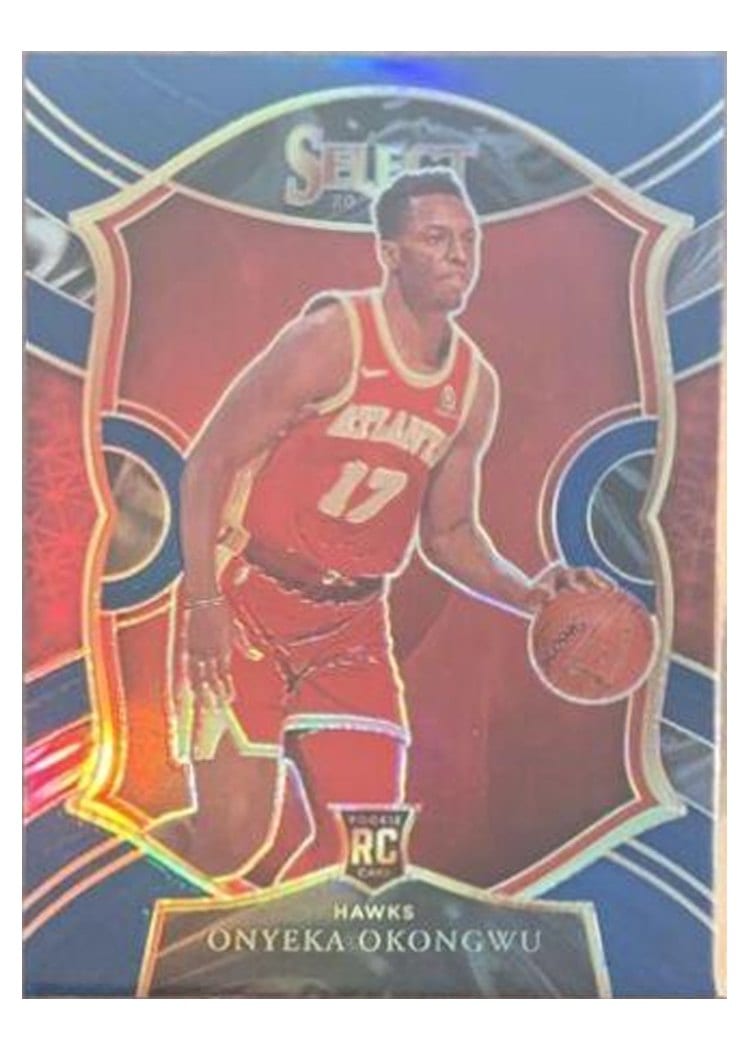 2020-21 Panini Select Base Set Onyeka Okongwu Blue Prizm #66 card