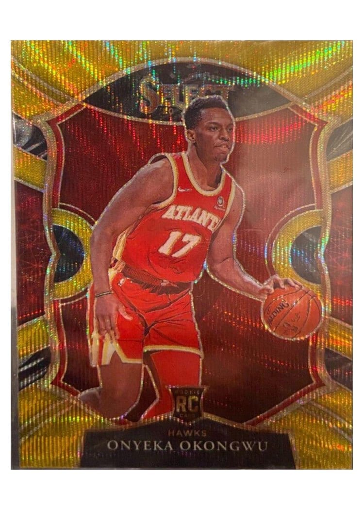 2020-21 Panini Select Base Set Onyeka Okongwu Gold Wave #66 card