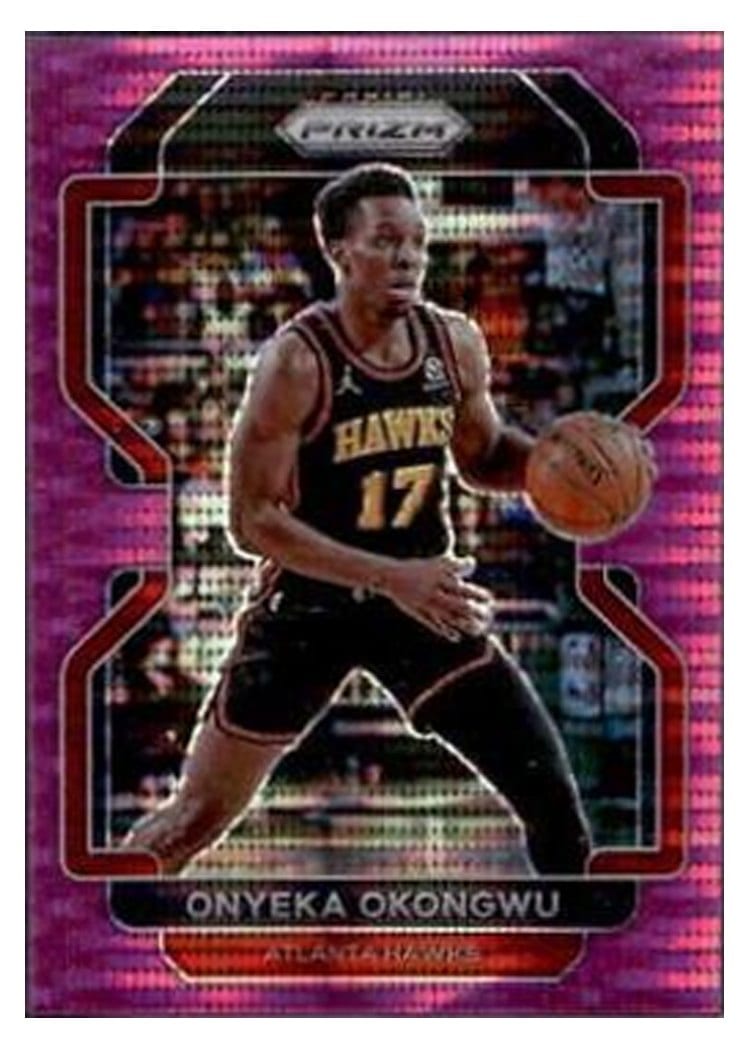 2021-22 Panini Prizm Base Set Onyeka Okongwu Pink Pulsar Prizm #75 card