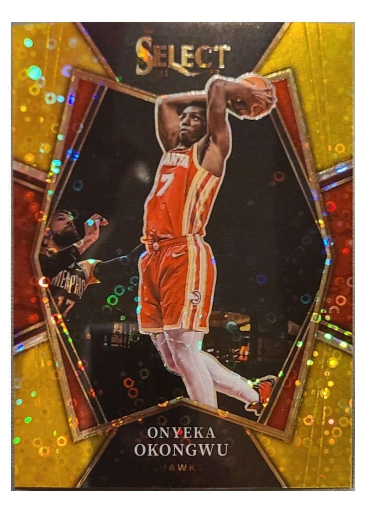 2021-22 Panini Select Base Set Onyeka Okongwu Gold Disco Prizm #119 card