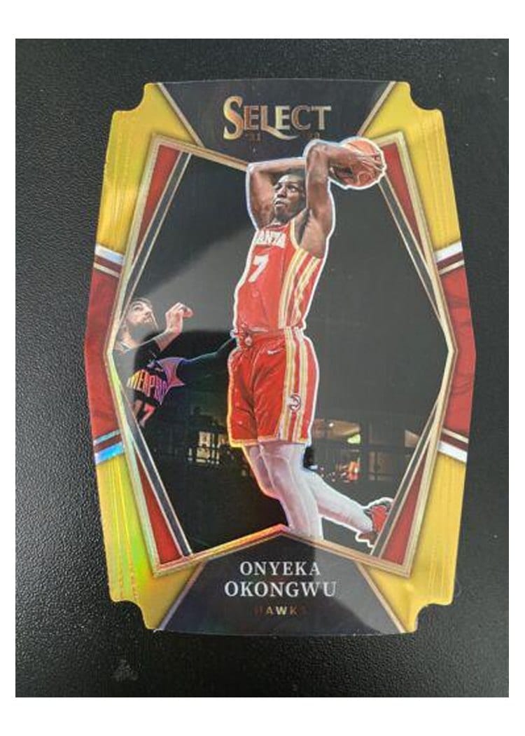 2021-22 Panini Select Base Set Onyeka Okongwu Gold Prizm Die Cut #119 card