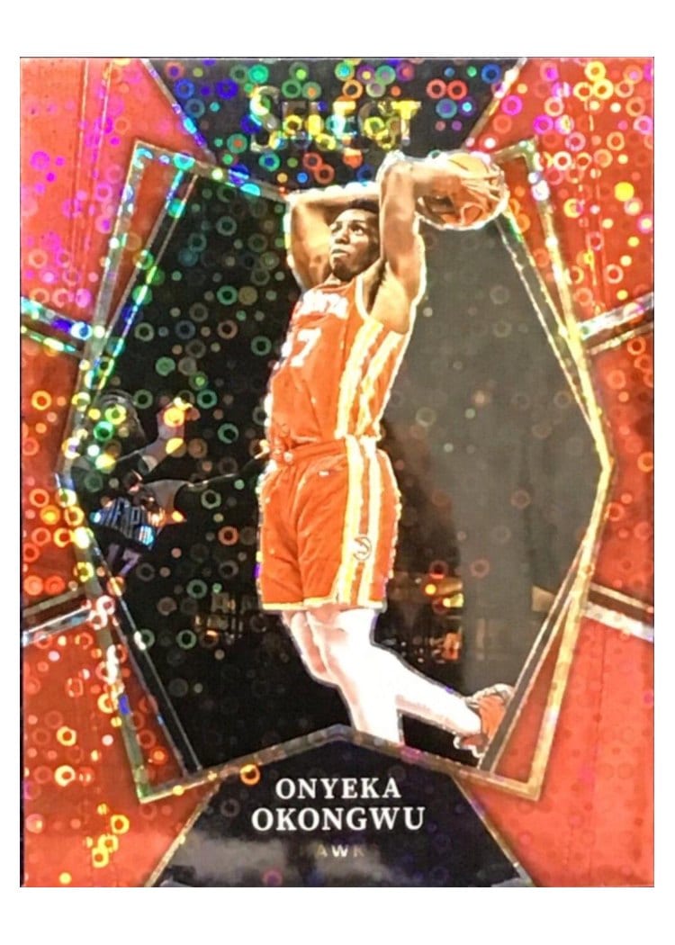 2021-22 Panini Select Base Set Onyeka Okongwu Red Disco Prizm #119 card