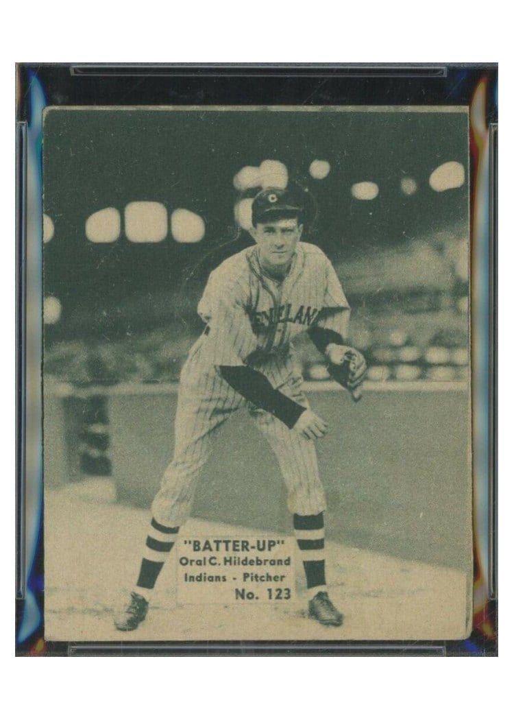 1934 Batter Up Oral C. Hildebrand #123 card