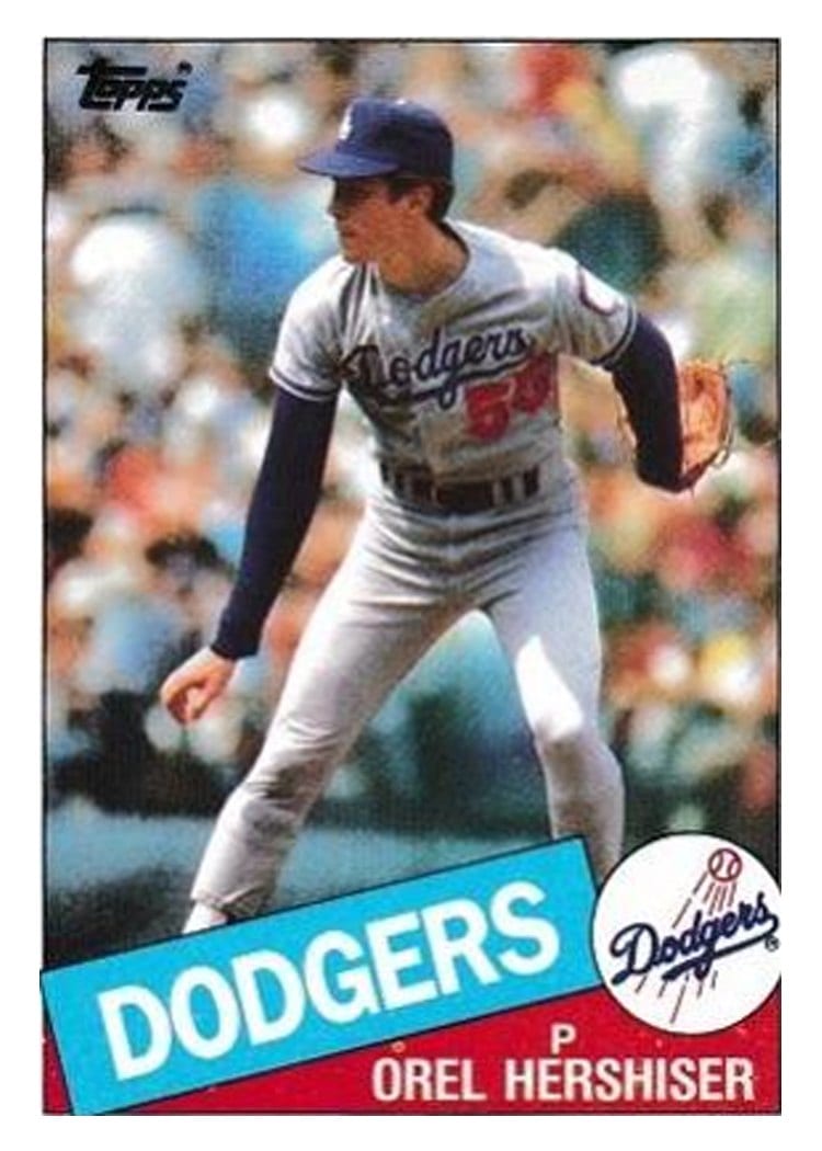 1985 Topps Orel Hershiser #493 card