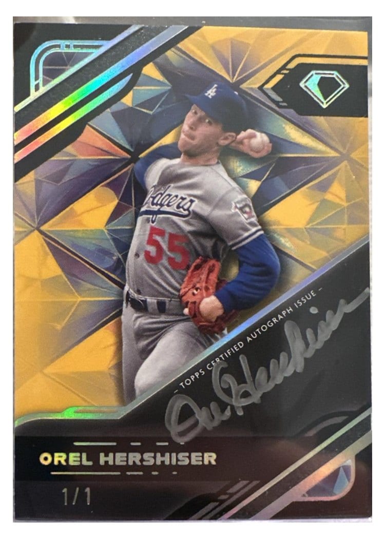 2025 Topps Diamond Icons Black PolychromatINK Autographs Orel Hershiser #BPA-OH card