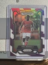 2022 Panini Prizm Premier League Orel Mangala Red Mosaic #145 card