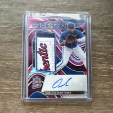 2022 Panini Chronicles Spectra Prospect Jersey Autographs Orelvis Martinez #PJA-OM card