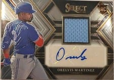 2023 Panini Select Rookie Jersey Autographs Orelvis Martinez #PJA-OM card
