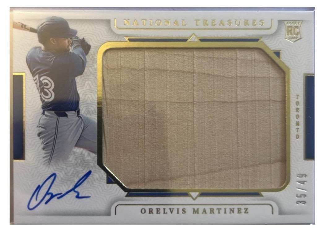 2024 Panini National Treasures Prospect Jumbo Lumber Signatures Orelvis Martinez #13 card