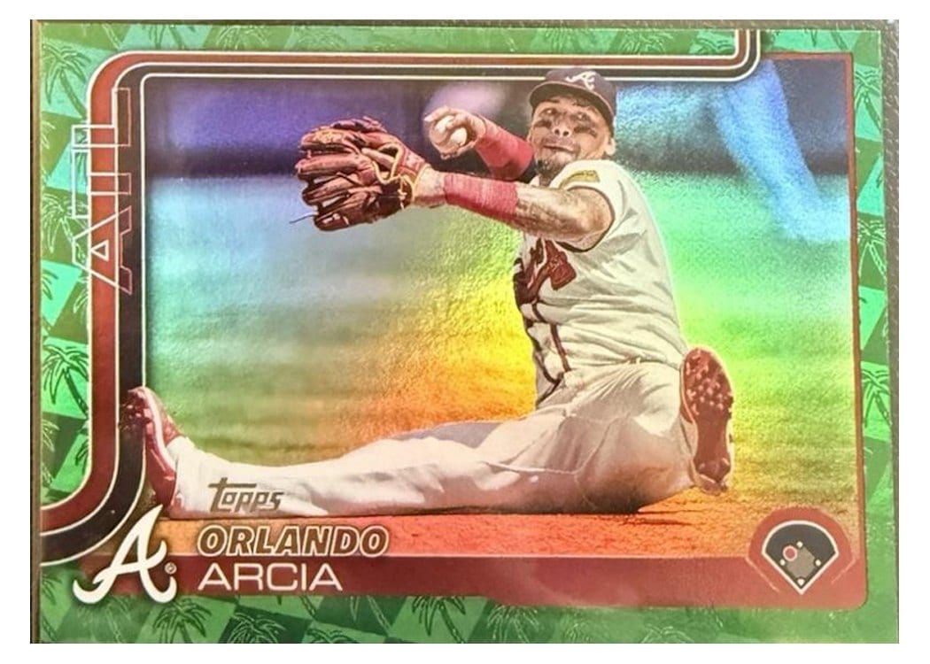 2025 Topps Base Set Orlando Arcia Green Rainbow #154 card