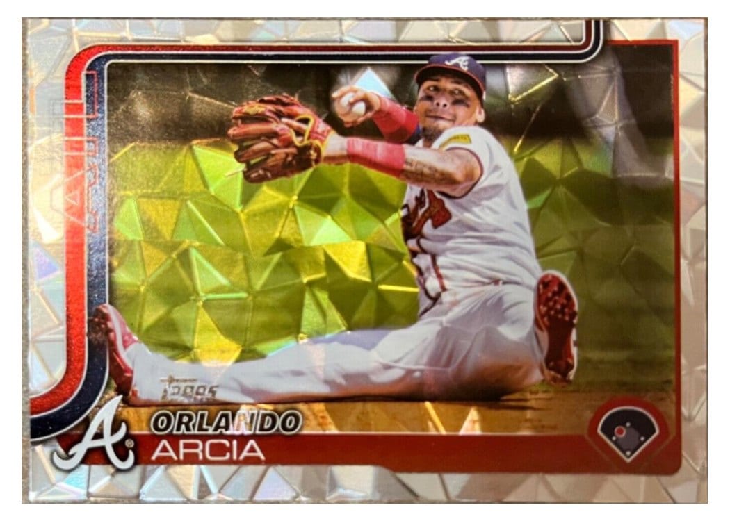 2025 Topps Base Set Orlando Arcia Orange Diamante #154 card