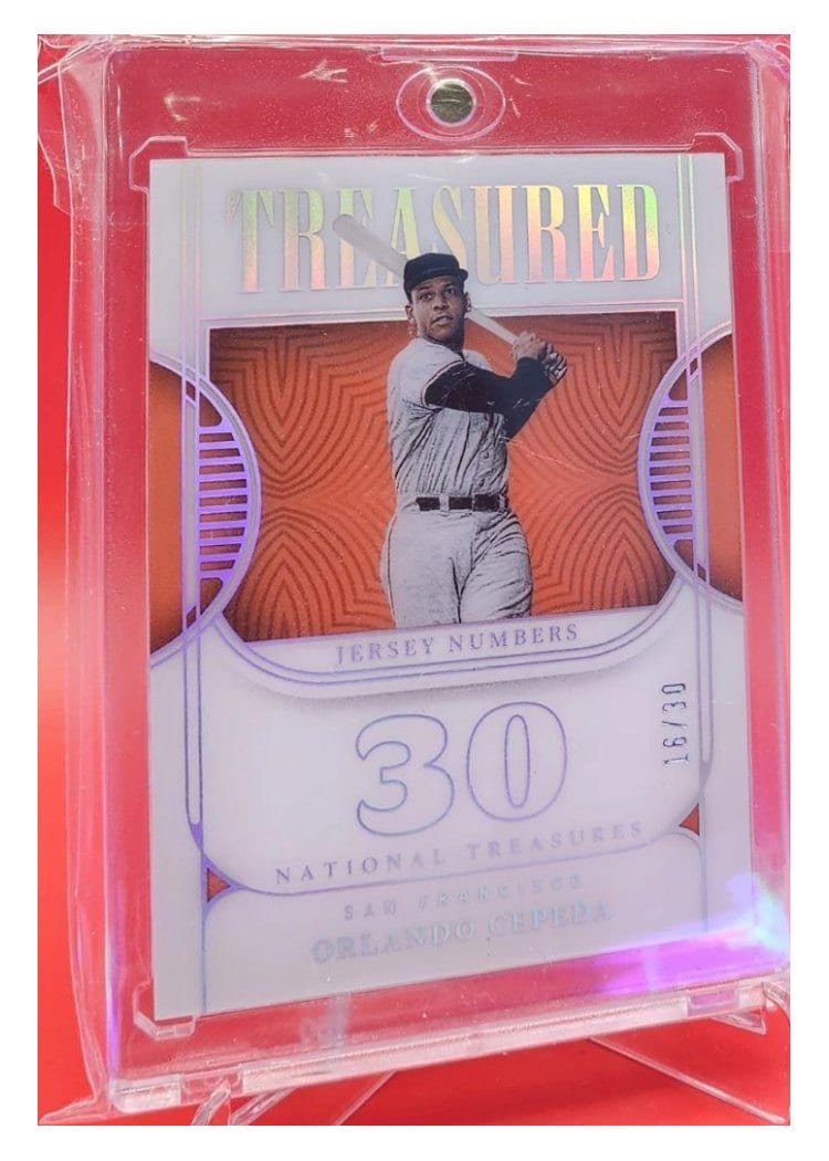 2023 Panini National Treasures Treasured Jersey Numbers Orlando Cepeda #30