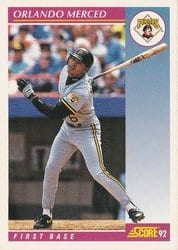 1992 Score Base Set Orlando Merced #153 card