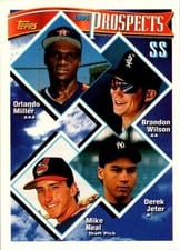 1994 Topps Orlando Miller / Brandon Wilson / Derek Jeter / Mike Neal #158 card