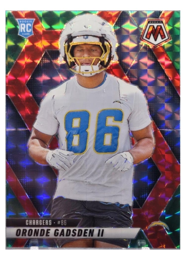 2025 Panini Mosaic Base Set Oronde Gadsden II Choice Red Green #374 card