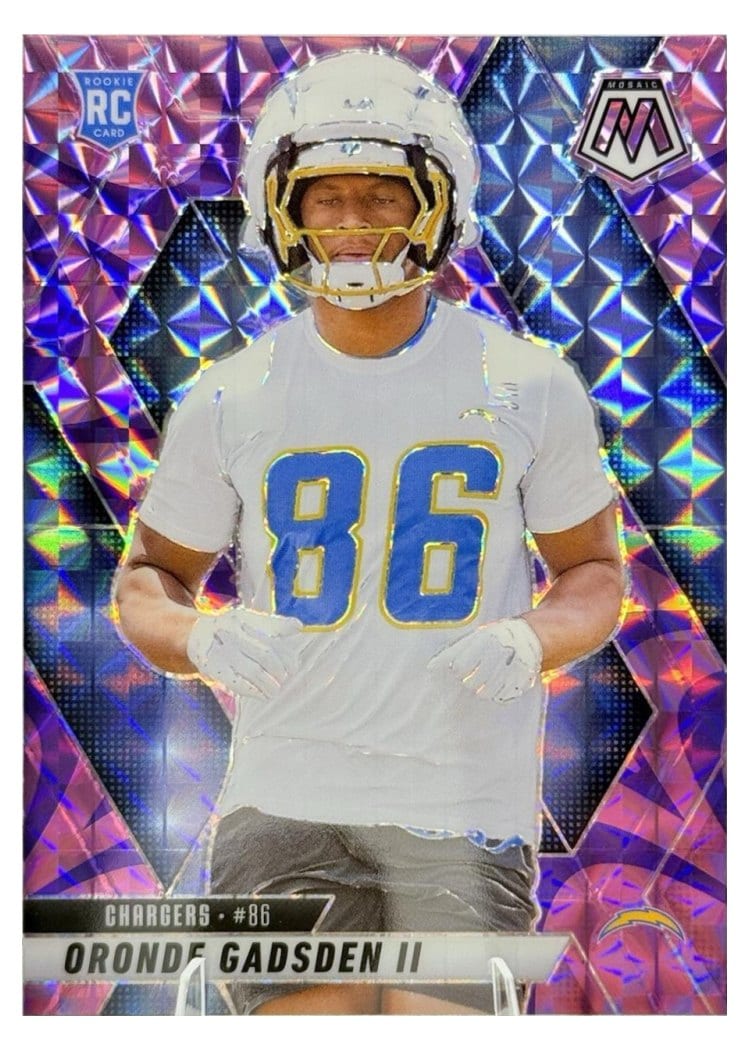 2025 Panini Mosaic Base Set Oronde Gadsden II Reactive Purple #374 card