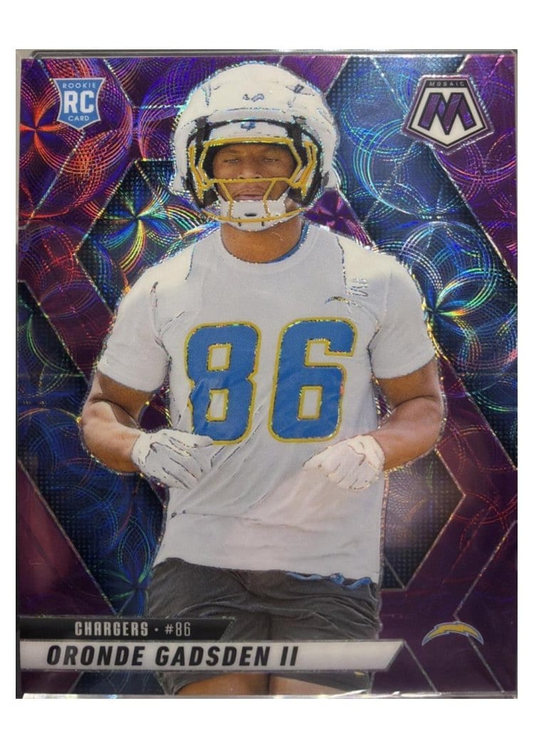 2025 Panini Mosaic Base Set Oronde Gadsden II Purple Scope #374 card