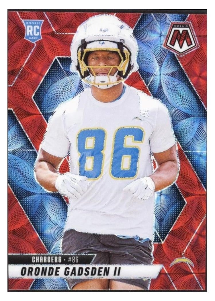 2025 Panini Mosaic Base Set Oronde Gadsden II Red Scope #374 card