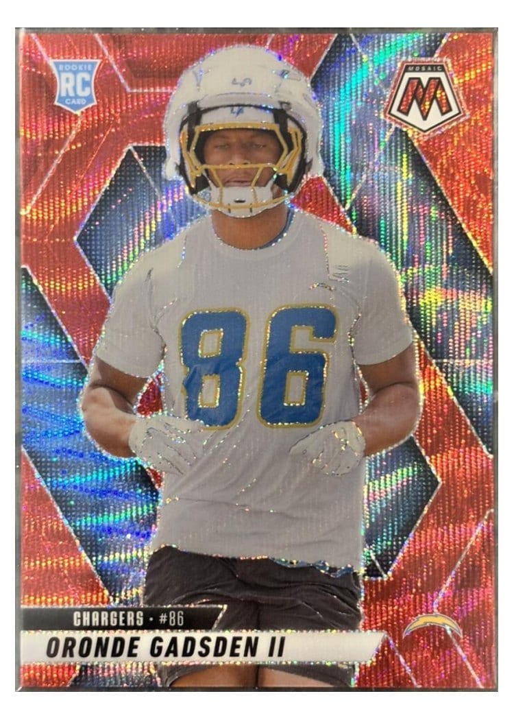 2025 Panini Mosaic Base Set Oronde Gadsden II Red Wave #374 card