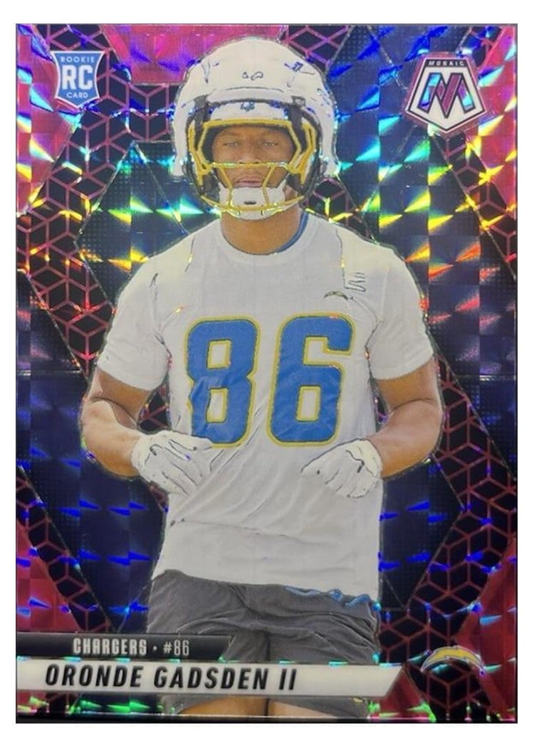 2025 Panini Mosaic Base Set Oronde Gadsden II Pink Spectris #374 card