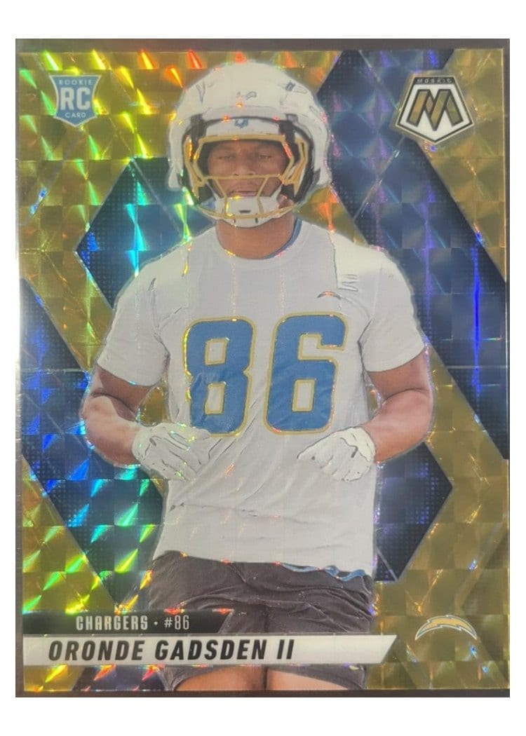 2025 Panini Mosaic Base Set Oronde Gadsden II Gold #374 card
