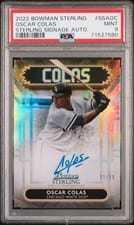 2022 Bowman Sterling Signage Autographs Oscar Colas #SSA-OC card