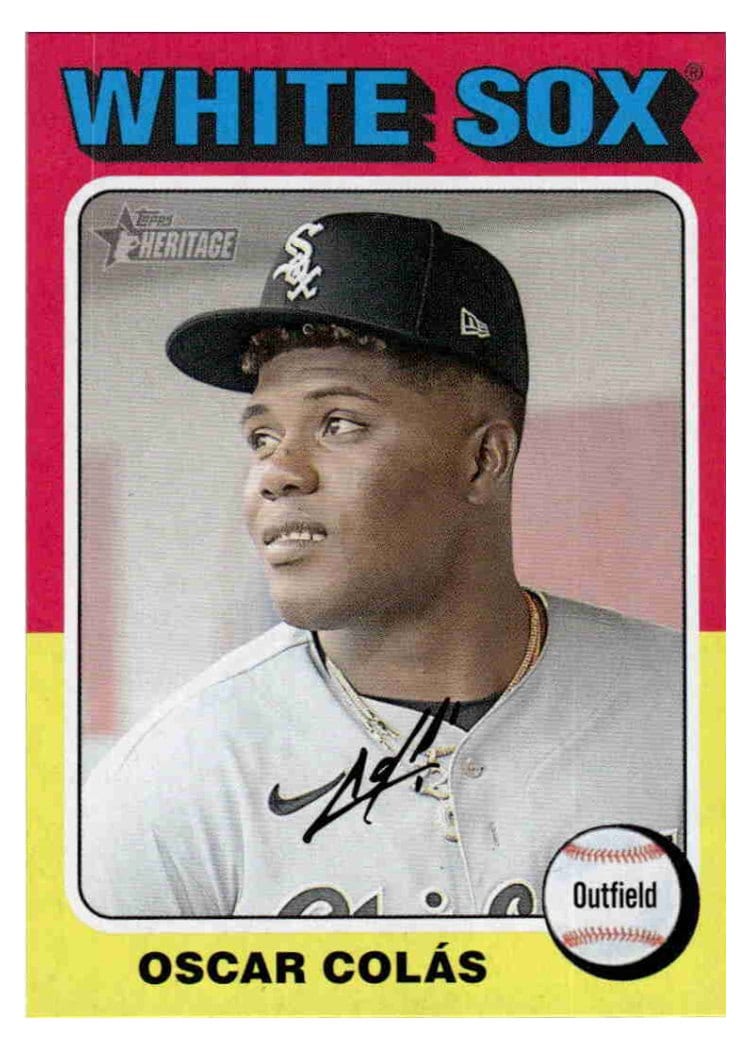 2024 Topps Heritage Base Set Oscar Colás #218 card