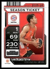 2025-26 Panini Contenders EuroLeague Base Season Ticket Oscar Da Silva #39 card