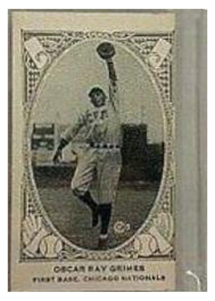 1922 W573 Oscar Ray Grimes Hand Cut card