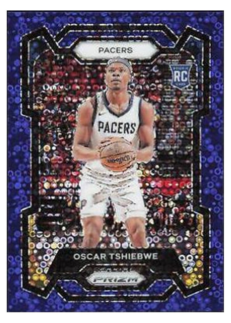 2023-24 Panini Prizm Base Set Oscar Tshiebwe Fast Break Blue #292 card