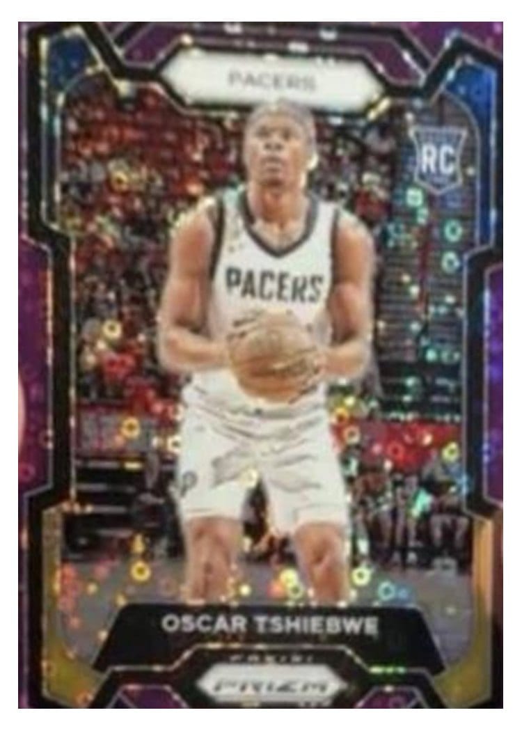 2023-24 Panini Prizm Base Set Oscar Tshiebwe Fast Break Purple #292 card