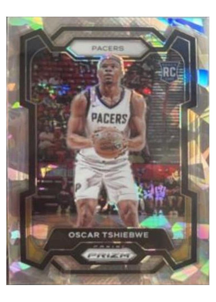 2023-24 Panini Prizm Base Set Oscar Tshiebwe Green Ice #292 card