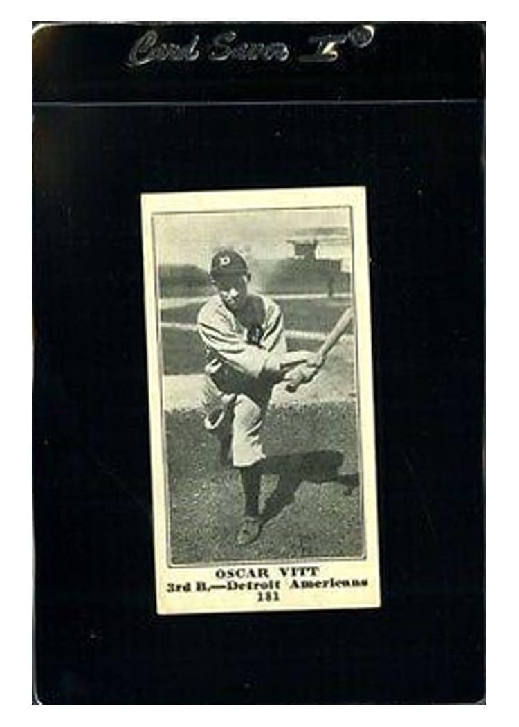 1916 M101 4 Sporting News Oscar Vitt #181 card
