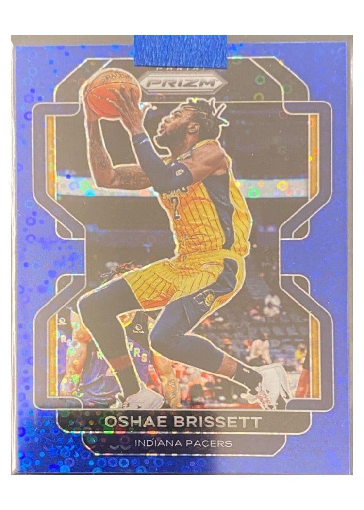 2021-22 Panini Prizm Base Set Oshae Brissett Fast Break Blue Prizm #138 card