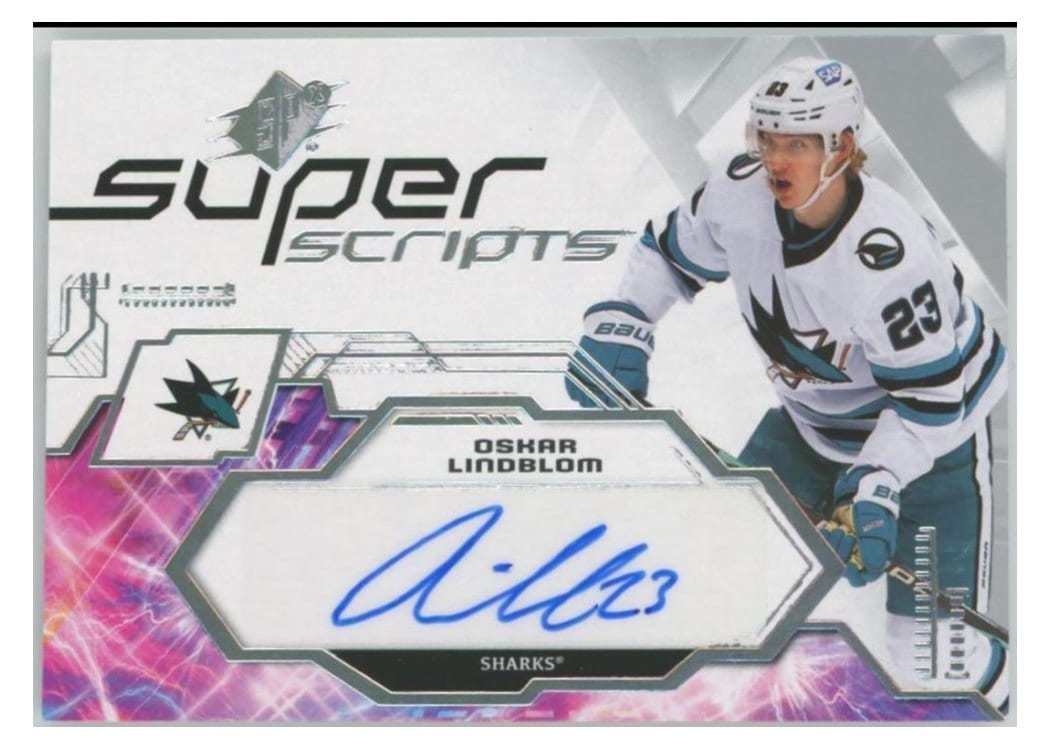 2023-24 SPx Superscripts Oskar Lindblom #SS-OL card